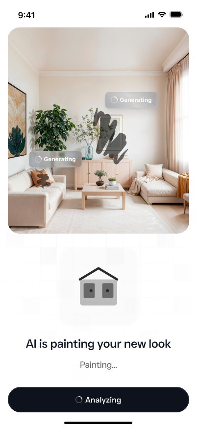 Archythink generating a new room design